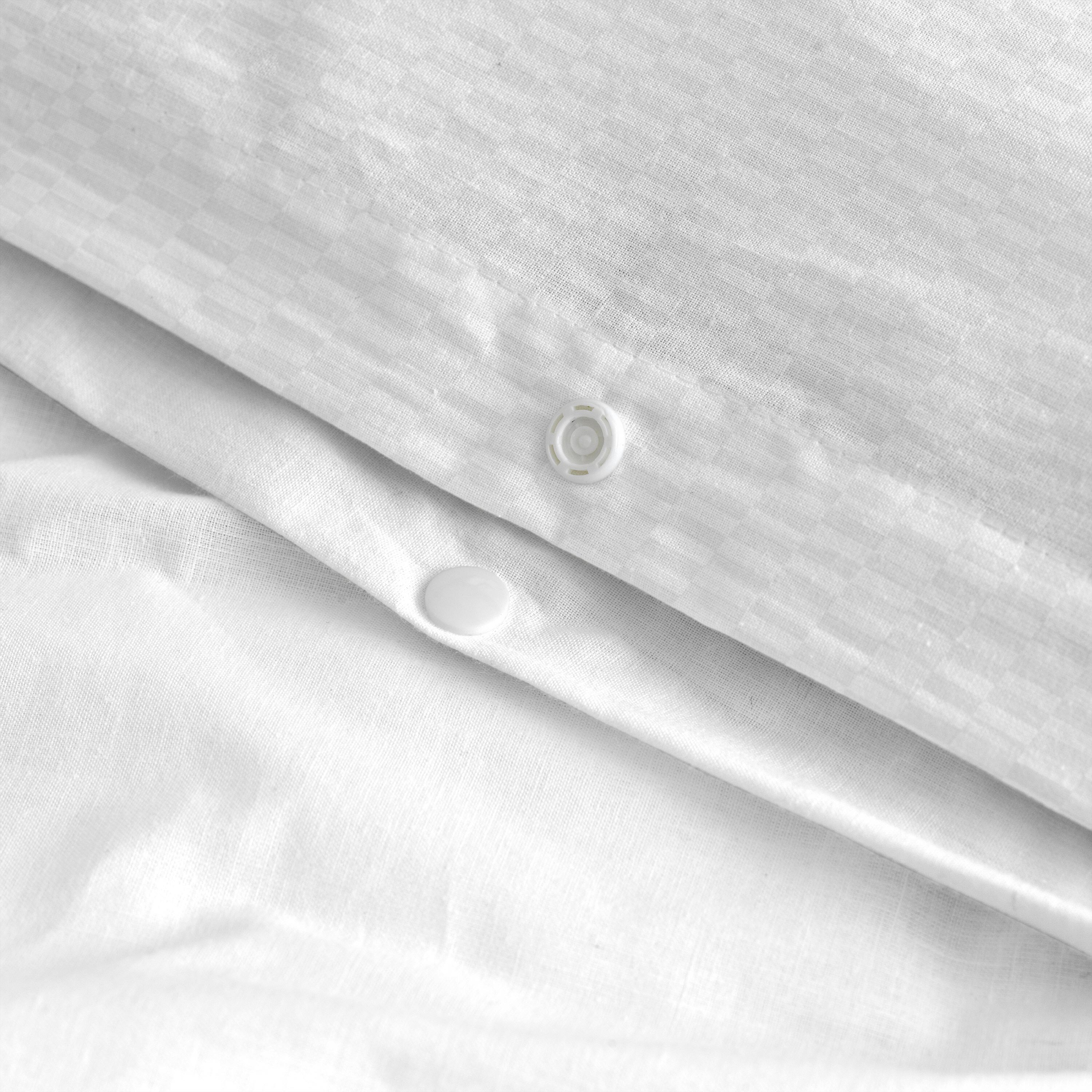 Funda Nórdica Alpes Blanc 240x280 Cm - 100% Algodón, 57 Hilos, Incluye 2 Fundas De Almohada, Fabricación Francesa