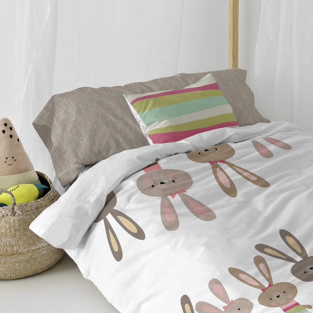 RABBIT FAMILY FUNDA DE COJÍN 50x30