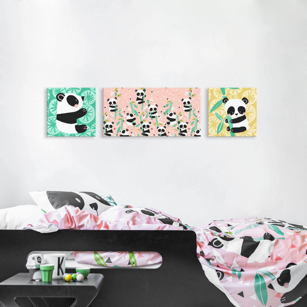 PANDA GARDEN LIENZO 27x27 (B)