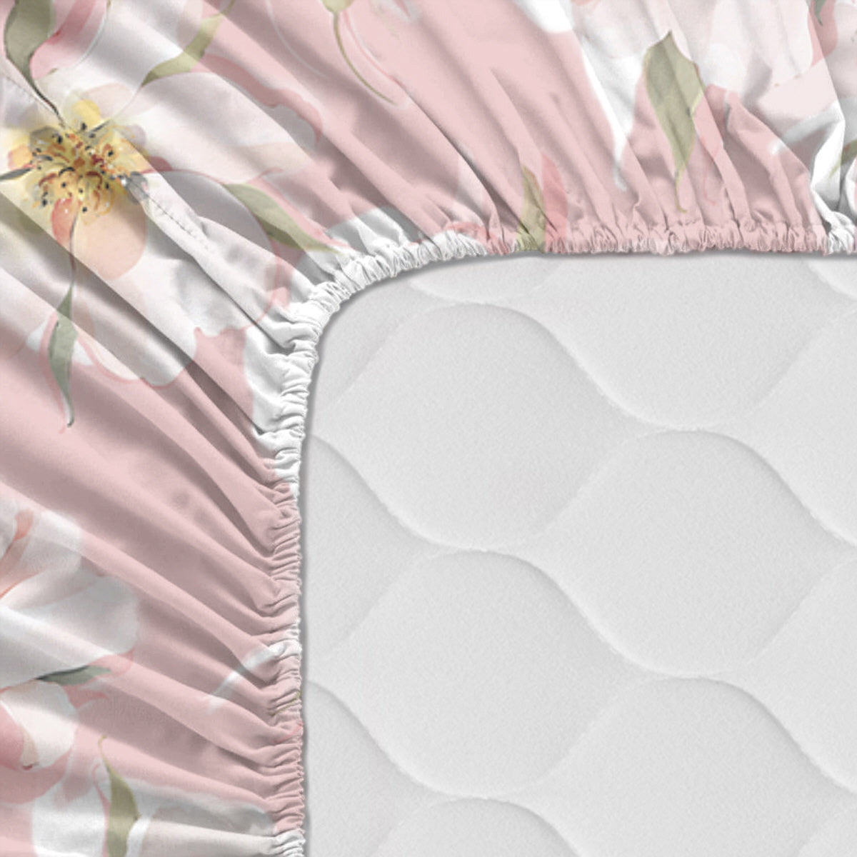 Spring blossom 200 TC Fitted sheet - Happyfriday