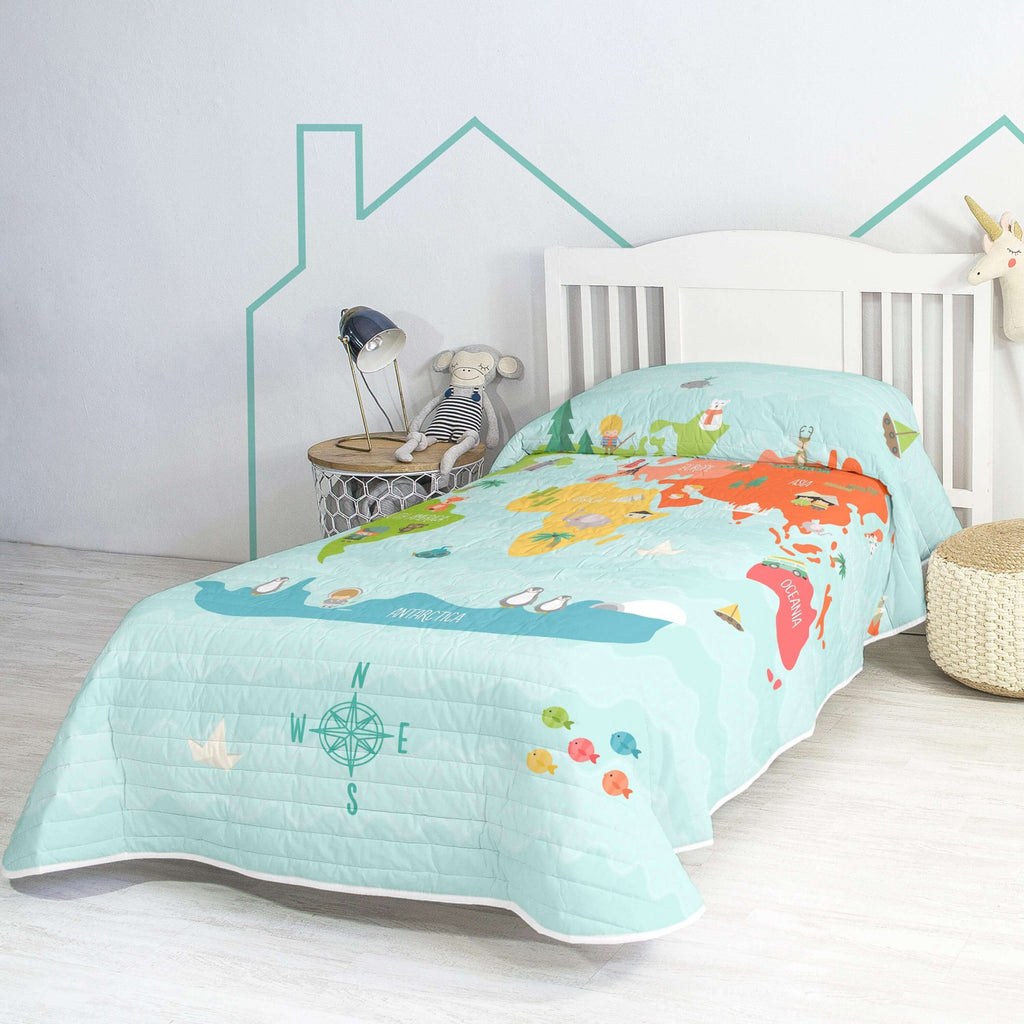 WORLD MAP COLCHA